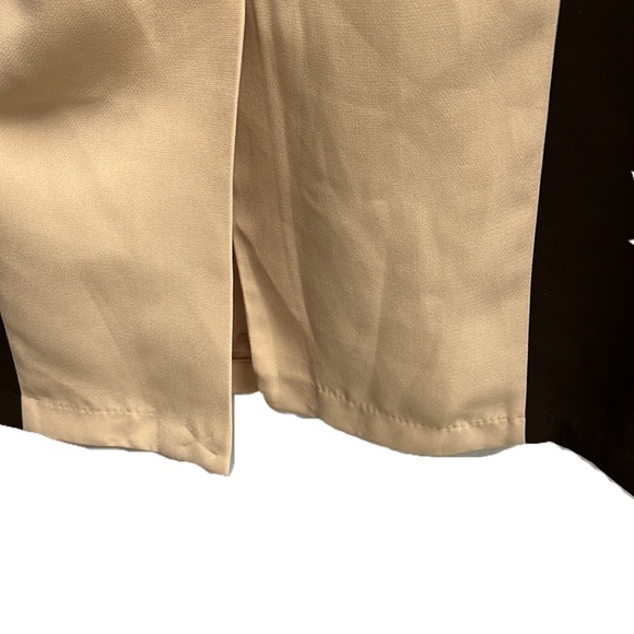 Chancelle, Block Color, U-Neckline, Sleeveless, Slit in back Dress, Brown/Tan,12 - Picture 7 of 10